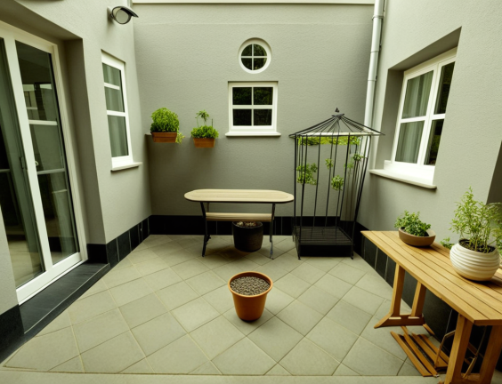 patio interior después